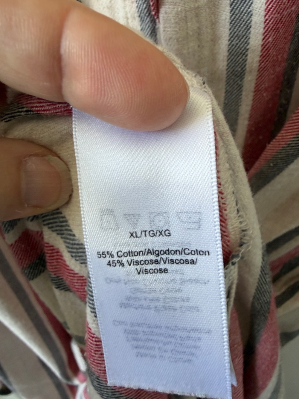 Donna Karan XL Striped flannel Nightshirt - Picture 3 of 6